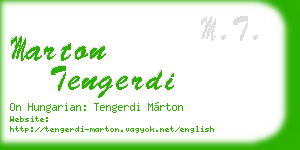 marton tengerdi business card